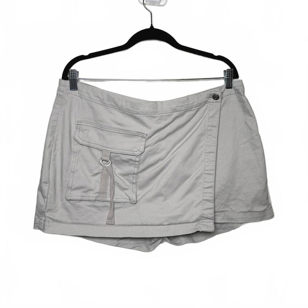 Gray Cargo Skirt